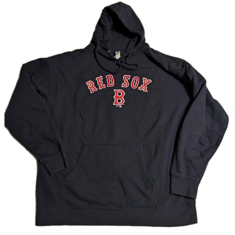 Boston Red Sox Hoodie 2XL Fanatics Navy Throwback 1950s B Logo‎ MLB Pullover